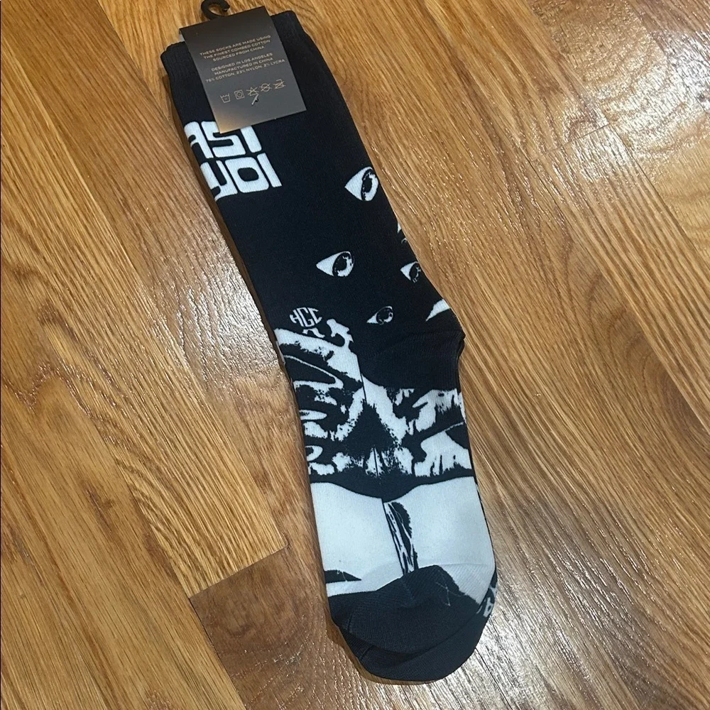 HC Black and Blue Graphic Men's Socks